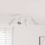 Vidaxl plafondspot met schijnwerpers wit 26 x 26 x 16 cm metaal