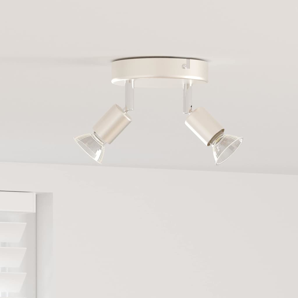 Vidaxl plafondspot met schijnwerpers nikkel 12 x 8 cm staal
