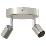 Vidaxl plafondspot met schijnwerpers nikkel 12 x 8 cm staal