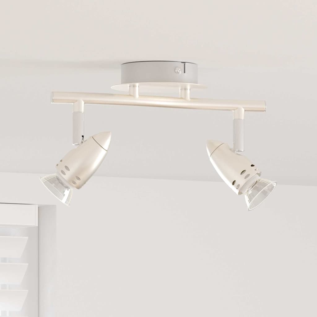 Vidaxl plafondspot met schijnwerpers nikkel 27 x 10 x 12 cm metaal