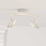 Vidaxl plafondspot met schijnwerpers nikkel 27 x 10 x 12 cm metaal