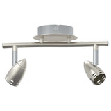 Vidaxl plafondspot met schijnwerpers nikkel 27 x 10 x 12 cm metaal