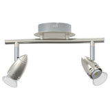 Vidaxl plafondspot met schijnwerpers nikkel 27 x 10 x 12 cm metaal