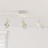 Vidaxl plafondspot met schijnwerpers nikkel 36,5 x 10 x 12,5 cm metaal