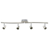 Vidaxl plafondspot met schijnwerpers nikkel 27 x 10 x 12 cm metaal