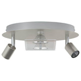 Vidaxl plafondspot nikkel 29 x 29 x 11 cm staal en glas