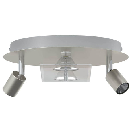 Vidaxl plafondspot nikkel 29 x 29 x 11 cm staal en glas