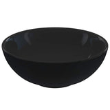 Vidaxl wastafel ø28x10 cm keramiek glanzend zwart