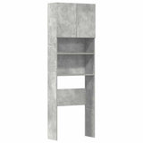 Vidaxl wasmachinekast 64x24x190 cm bewerkt hout betongrijs