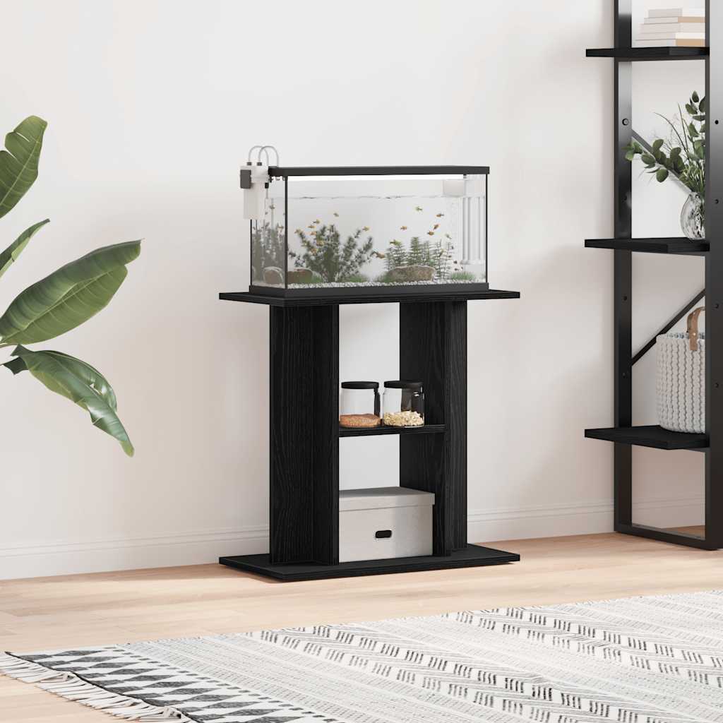 Vidaxl aquariumstandaard zwart eiken 60x30x60 cm bewerkt hout
