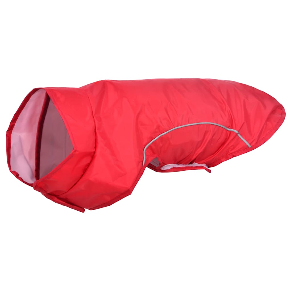 Vidaxl hondenregenjas met reflecterende strips polyester rood s
