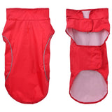 Vidaxl hondenregenjas met reflecterende strips polyester rood s
