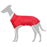 Vidaxl hondenregenjas met reflecterende strips polyester rood s