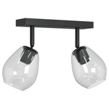 Vidaxl plafondspot zwart 33 x 13 x 26 cm glas en metaal