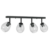 Vidaxl plafondspot zwart 73.5 x 13 x 26 cm glas en metaal
