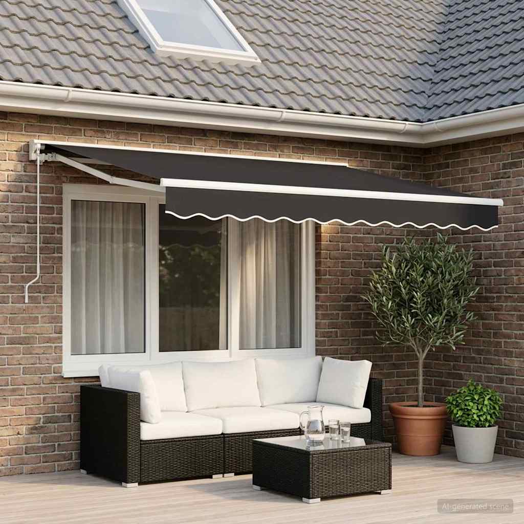 Vidaxl vervangingsdoek voor zonnescherm antraciet 330 x 195 cm