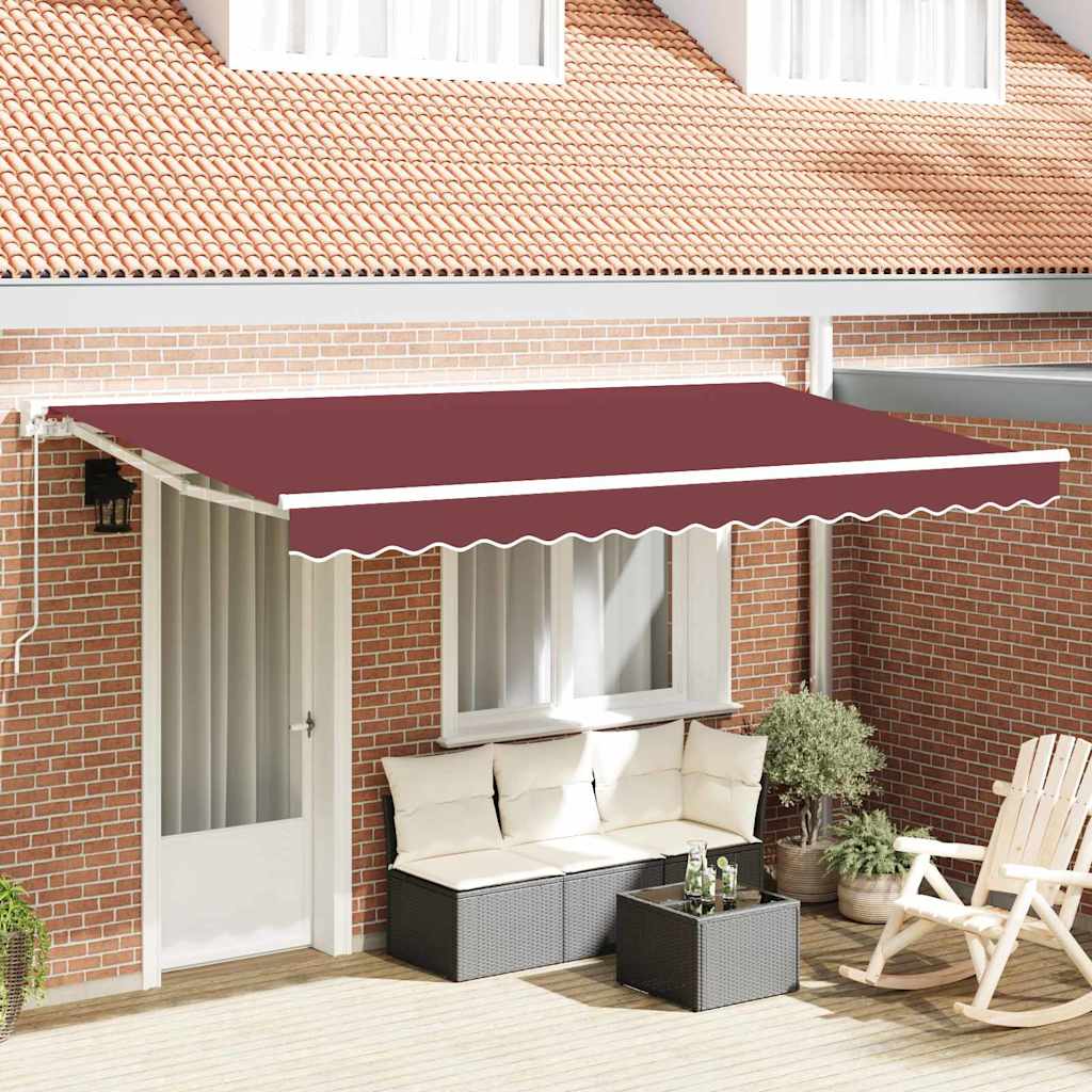Vidaxl vervangingsdoek voor zonnescherm bordeauxrood 380 x 195 cm