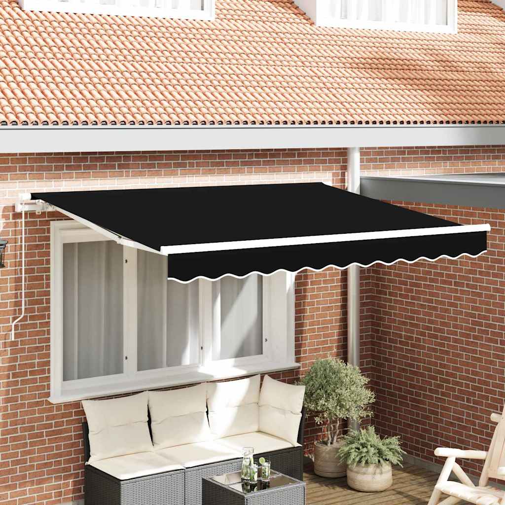 Vidaxl vervangingsdoek voor zonnescherm zwart 330 x 245 cm polyester