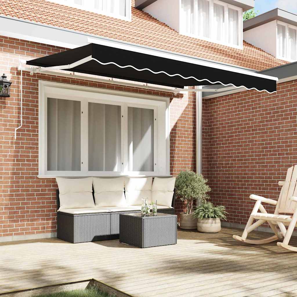 Vidaxl vervangingsdoek voor zonnescherm zwart 330 x 245 cm polyester