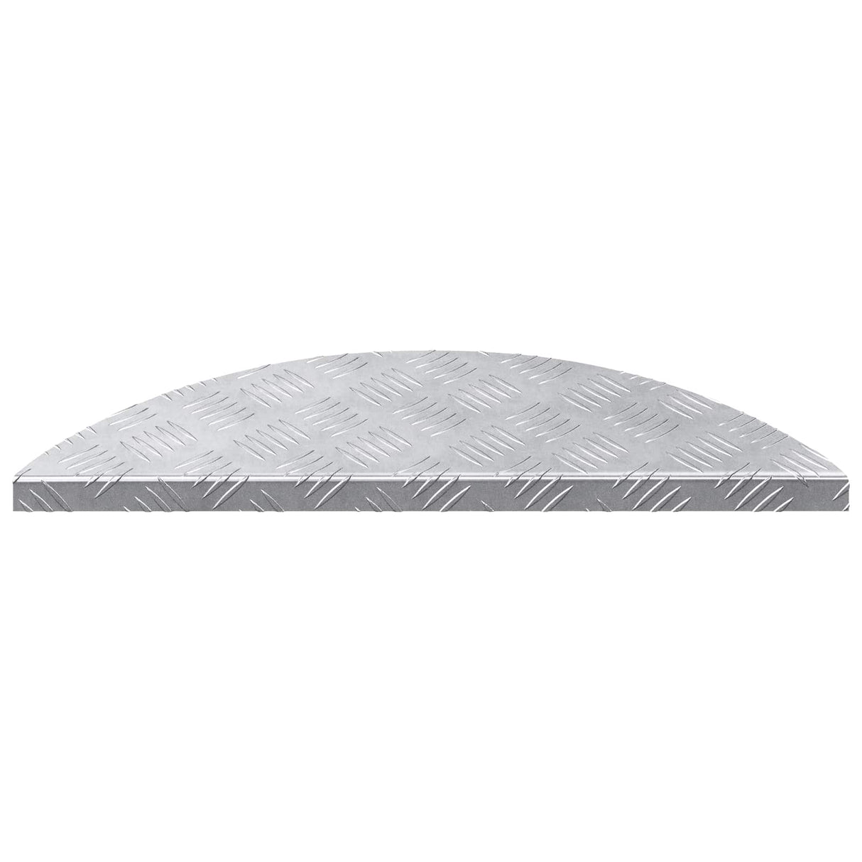 Vidaxl trap tread halvemaanvormig 5 pcs zilver 60 x 18 cm aluminium
