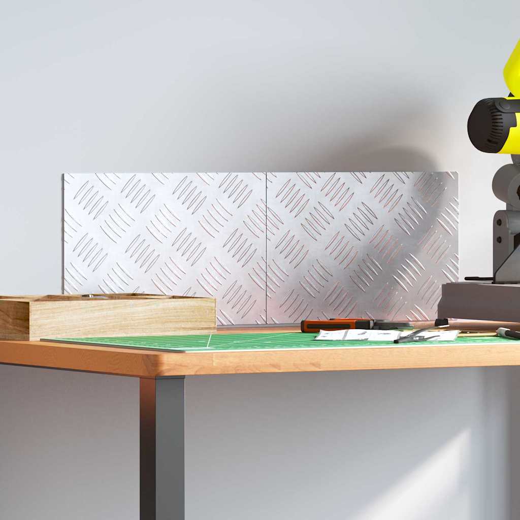 Vidaxl trap tread rechthoekig 2 pcs zilver 30 x 20 cm aluminium