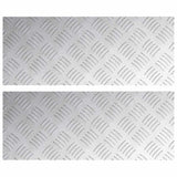 Vidaxl trap tread rechthoekig 2 pcs zilver 50 x 20 cm aluminium