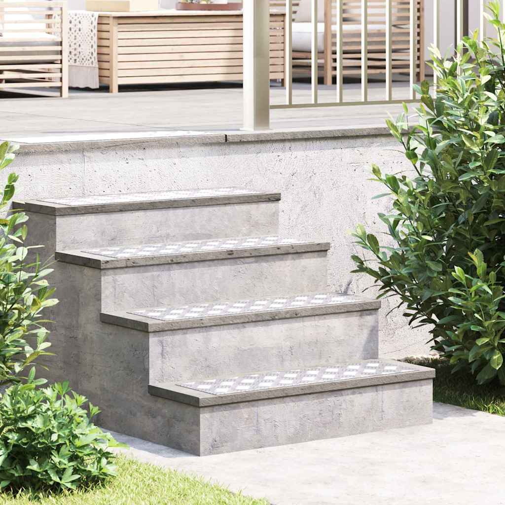 Vidaxl trap tread rechthoekig 2 pcs zilver 70 x 20 cm aluminium