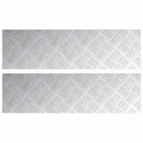 Vidaxl trap tread rechthoekig 2 pcs zilver 70 x 20 cm aluminium