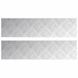 Vidaxl trap tread rechthoekig 2 pcs zilver 80 x 20 cm aluminium
