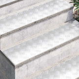 Vidaxl trap tread rechthoekig 2 pcs zilver 100 x 25 cm aluminium