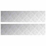 Vidaxl trap tread rechthoekig 2 pcs zilver 100 x 25 cm aluminium