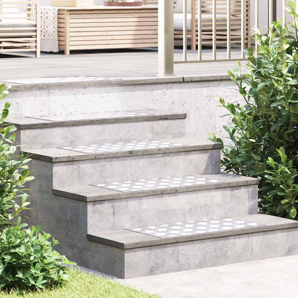 Vidaxl trap tread rechthoekig 2 pcs zilver 60 x 30 cm aluminium