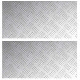 Vidaxl trap tread rechthoekig 2 pcs zilver 60 x 30 cm aluminium