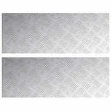 Vidaxl trap tread rechthoekig 2 pcs zilver 80 x 30 cm aluminium