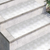 Vidaxl trap tread rechthoekig 2 pcs zilver 80 x 30 cm aluminium