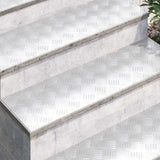 Vidaxl trap tread rechthoekig 2 pcs zilver 100 x 30 cm aluminium