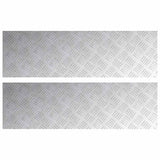 Vidaxl trap tread rechthoekig 2 pcs zilver 100 x 30 cm aluminium