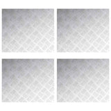 Vidaxl trap tread rechthoekig 4 pcs zilver 60 x 50 cm aluminium