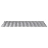 Vidaxl trap tread rechthoekig 4 pcs zilver 100 x 50 cm aluminium