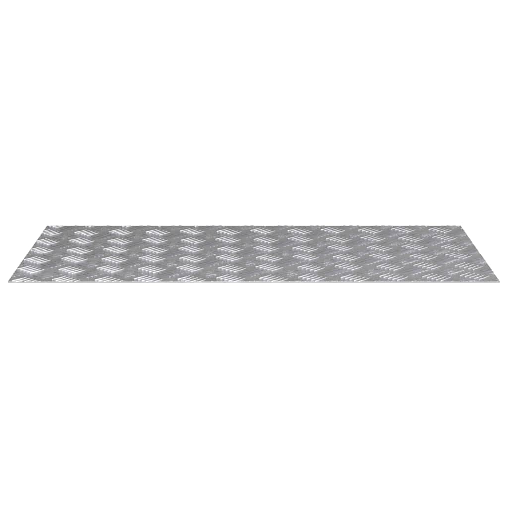 Vidaxl trap tread rechthoekig 2 pcs zilver 100 x 50 cm aluminium