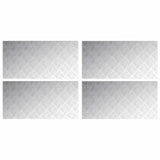 Vidaxl trap tread rechthoekig 4 pcs zilver 100 x 50 cm aluminium