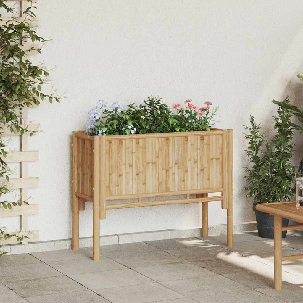 Vidaxl verhoogd bed bruin 90 x 35 x 70 cm bamboe