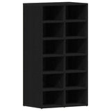 Vidaxl schoenenrek 54x34x100,5 cm spaanplaat zwart eikenkleurig
