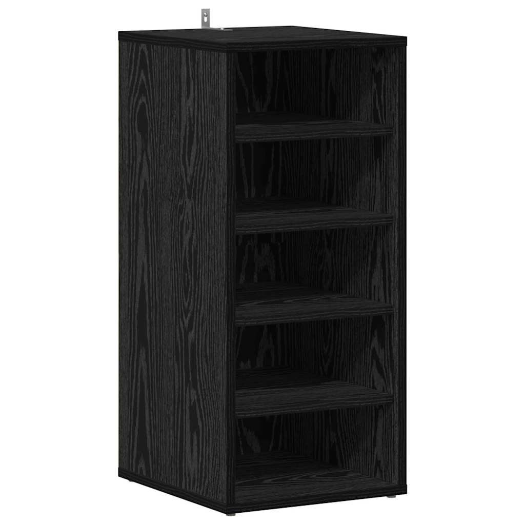 Vidaxl schoenenkast met plank zwart eiken 32 x 35 x 70 cm bewerkt hout