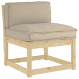 Vidaxl kussen taupe 80 x 40 x 12 cm oxford stof