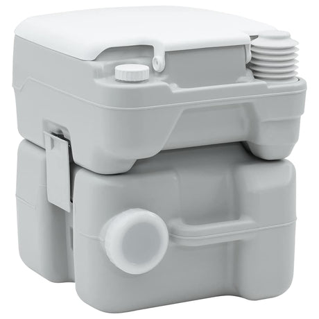 Vidaxl camping toilet grijs en wit 41,5 x 36,5 x 42 cm polyetheen