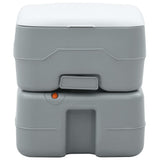 Vidaxl camping toilet grijs en wit 41,5 x 36,5 x 37,5 cm polyetheen