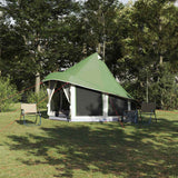 Vidaxl familie tipi tent tipi met dak groen 404 x 370 x 270 cm