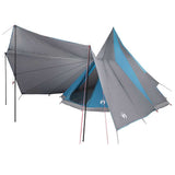 Vidaxl familie tipi tent tipi blauw en grijs 510 x 690 x 330 cm