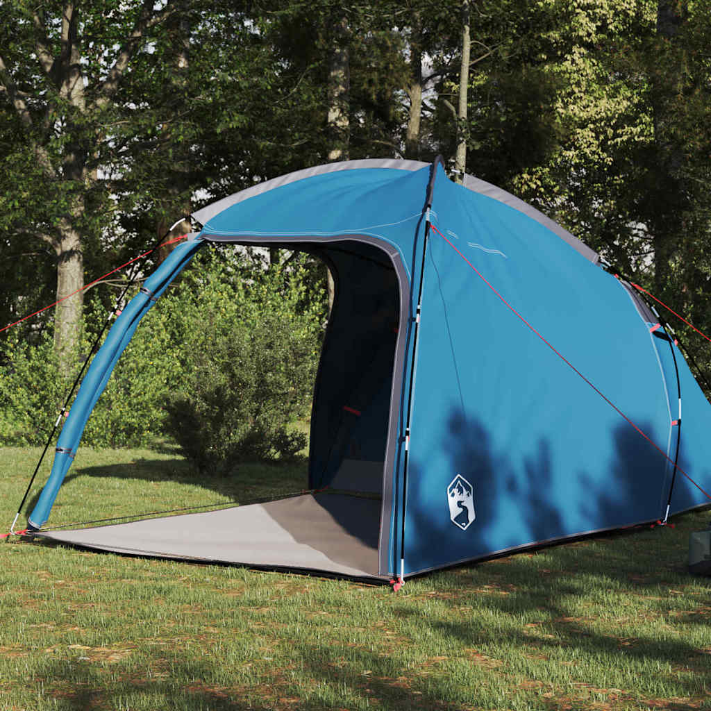 Vidaxl tent huisje blauw 370 x 230 x 185 cm polyester en glasvezel